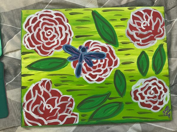 Roses and Dragonflies