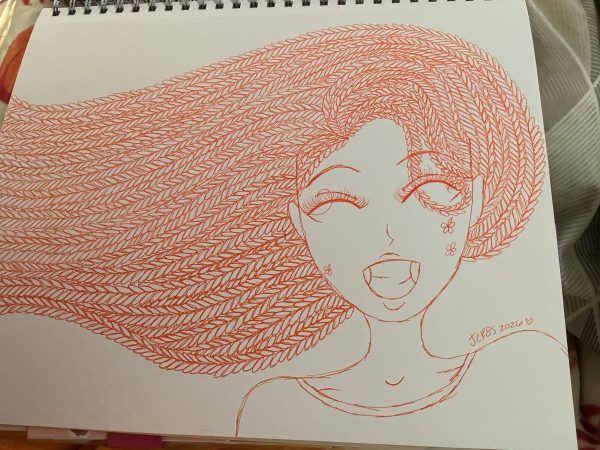 Orange Fern Fro Girl